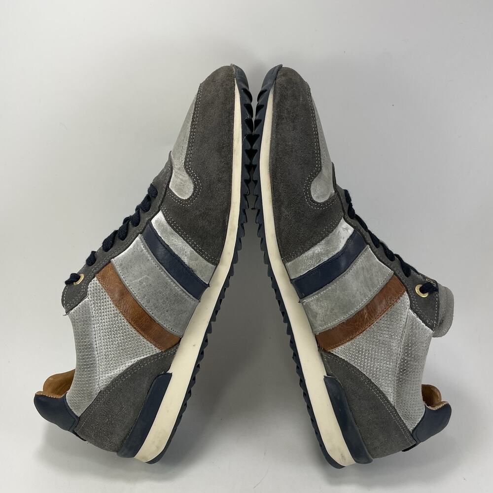 Pantofola d’Oro Rizza Low Trainers Mens Size 12, EU 45 Gray Blue Leather Suede - Picture 7 of 10
